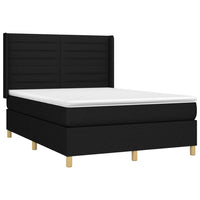 Thumbnail for Boxspringbett mit Matratze & LED Schwarz 140x190 cm Stoff