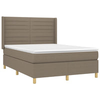 Thumbnail for Boxspringbett mit Matratze & LED Taupe 140x200 cm Stoff