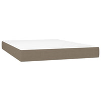Thumbnail for Boxspringbett mit Matratze & LED Taupe 140x200 cm Stoff