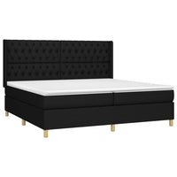 Thumbnail for Boxspringbett mit Matratze & LED Schwarz 200x200 cm Stoff