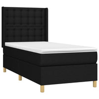 Thumbnail for Boxspringbett mit Matratze & LED Schwarz 90x200 cm Stoff