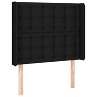 Thumbnail for Boxspringbett mit Matratze & LED Schwarz 90x200 cm Stoff