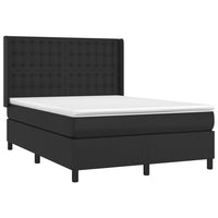 Thumbnail for Boxspringbett mit Matratze & LED Schwarz 140x190 cm Kunstleder