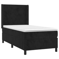 Thumbnail for Boxspringbett mit Matratze & LED Schwarz 100x200 cm Samt