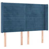 Thumbnail for Boxspringbett mit Matratze & LED Dunkelblau 140x190 cm Samt