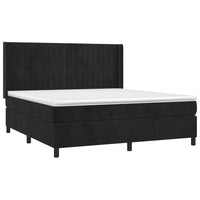 Thumbnail for Boxspringbett mit Matratze & LED Schwarz 180x200 cm Samt