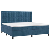 Thumbnail for Boxspringbett mit Matratze & LED Dunkelblau 200x200 cm Samt
