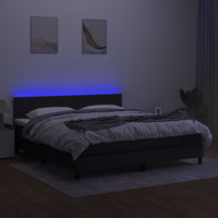 Thumbnail for Boxspringbett mit Matratze & LED Schwarz 160x200 cm Stoff
