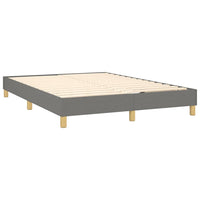 Thumbnail for Boxspringbett mit Matratze & LED Dunkelgrau 140x200 cm Stoff