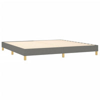 Thumbnail for Boxspringbett mit Matratze & LED Dunkelgrau 200x200 cm Stoff