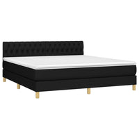 Thumbnail for Boxspringbett mit Matratze & LED Schwarz 180x200 cm Stoff