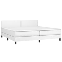 Thumbnail for Boxspringbett mit Matratze & LED Weiß 200x200 cm Kunstleder