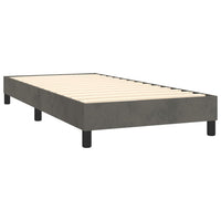 Thumbnail for Boxspringbett mit Matratze & LED Dunkelgrau 90x200 cm Samt