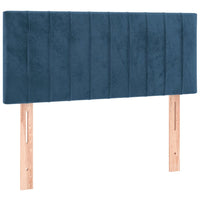 Thumbnail for Boxspringbett mit Matratze & LED Dunkelblau 80x200 cm Samt