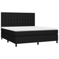 Thumbnail for Boxspringbett mit Matratze & LED Schwarz 180x200 cm Stoff