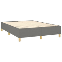 Thumbnail for Boxspringbett mit Matratze & LED Dunkelgrau 140x190 cm Stoff