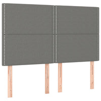 Thumbnail for Boxspringbett mit Matratze & LED Dunkelgrau 140x190 cm Stoff