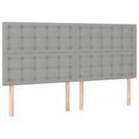 Thumbnail for Boxspringbett mit Matratze & LED Hellgrau 180x200 cm Stoff