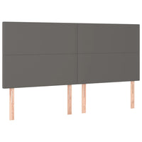 Thumbnail for Boxspringbett mit Matratze & LED Grau 200x200 cm Kunstleder