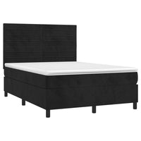 Thumbnail for Boxspringbett mit Matratze & LED Schwarz 140x200 cm Samt
