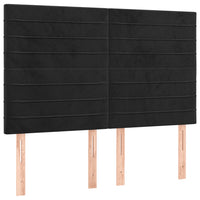 Thumbnail for Boxspringbett mit Matratze & LED Schwarz 140x200 cm Samt