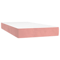 Thumbnail for Boxspringbett mit Matratze & LED Rosa 80x200 cm Samt