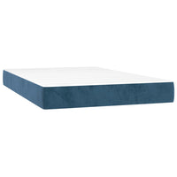 Thumbnail for Boxspringbett mit Matratze & LED Dunkelblau 120x200 cm Samt