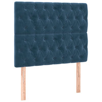 Thumbnail for Boxspringbett mit Matratze & LED Dunkelblau 120x200 cm Samt