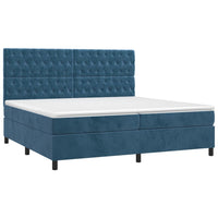 Thumbnail for Boxspringbett mit Matratze & LED Dunkelblau 200x200 cm Samt