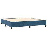 Thumbnail for Boxspringbett mit Matratze & LED Dunkelblau 200x200 cm Samt
