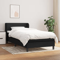 Thumbnail for Boxspringbett mit Matratze Schwarz 100x200 cm Stoff