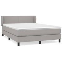 Thumbnail for Boxspringbett mit Matratze Hellgrau 140x190 cm Stoff