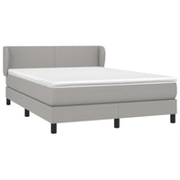 Thumbnail for Boxspringbett mit Matratze Hellgrau 140x190 cm Stoff