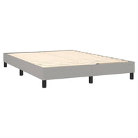 Thumbnail for Boxspringbett mit Matratze Hellgrau 140x190 cm Stoff