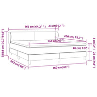 Thumbnail for Boxspringbett mit Matratze Taupe 160x200 cm Stoff