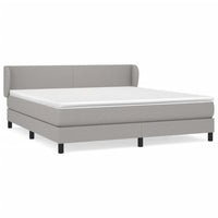 Thumbnail for Boxspringbett mit Matratze Hellgrau 180x200 cm Stoff