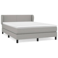 Thumbnail for Boxspringbett mit Matratze Hellgrau 140x190 cm Stoff