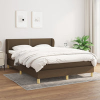 Thumbnail for Boxspringbett mit Matratze Dunkelbraun 140x200 cm Stoff