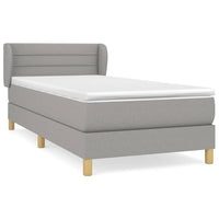 Thumbnail for Boxspringbett mit Matratze Hellgrau 90x190 cm Stoff