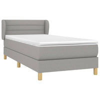 Thumbnail for Boxspringbett mit Matratze Hellgrau 90x190 cm Stoff