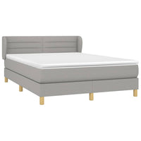 Thumbnail for Boxspringbett mit Matratze Hellgrau 140x190 cm Stoff