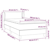 Thumbnail for Boxspringbett mit Matratze Schwarz 80x200 cm Kunstleder