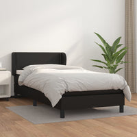 Thumbnail for Boxspringbett mit Matratze Schwarz 80x200 cm Kunstleder