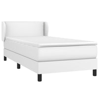 Thumbnail for Boxspringbett mit Matratze Weiß 80x200 cm Kunstleder