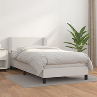 Thumbnail for Boxspringbett mit Matratze Weiß 80x200 cm Kunstleder