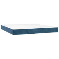 Thumbnail for Boxspringbett mit Matratze Dunkelblau 180x200 cm Samt