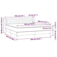 Thumbnail for Boxspringbett mit Matratze Dunkelblau 180x200 cm Samt