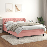 Thumbnail for Boxspringbett mit Matratze Rosa 140x190 cm Samt