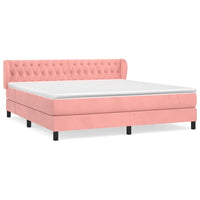 Thumbnail for Boxspringbett mit Matratze Rosa 160x200 cm Samt