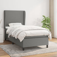Thumbnail for Boxspringbett mit Matratze Dunkelgrau 90x190 cm Stoff